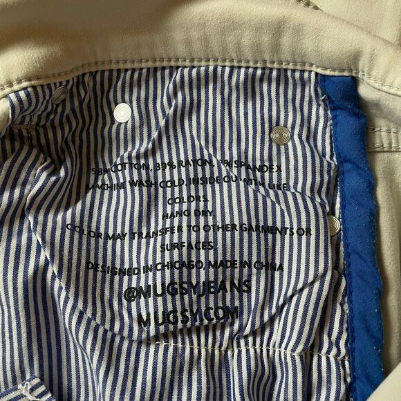 Mugsy Harbors Pants Men’s‎ 32x31 Slim Fit Stretch Chino Beige Khaki Casual - Picture 15 of 16